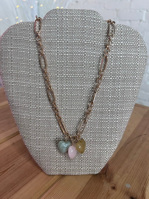 3 acrylic beads on chain