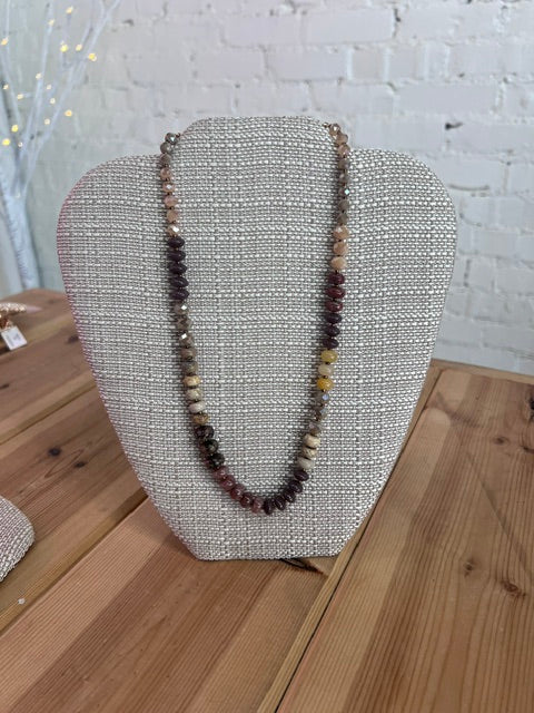 Dark crystal bead necklace