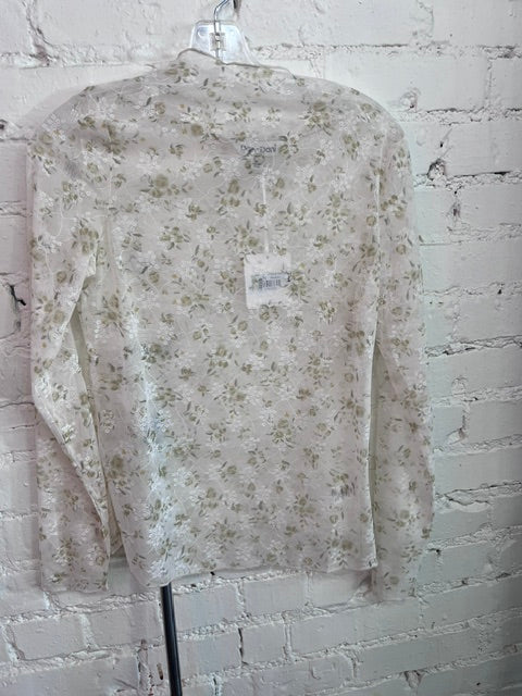 Sage/cream Floral lace top