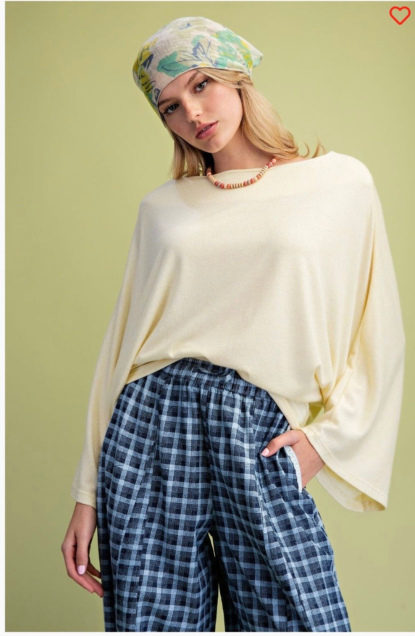 Dolman sleeve top