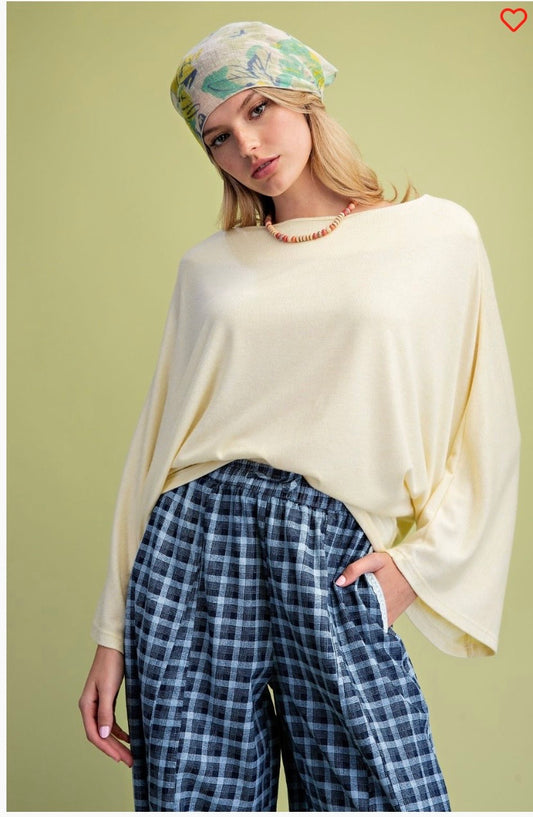 Dolman sleeve top