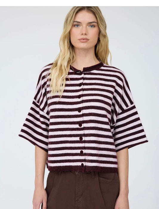 Button down cardigan, striped