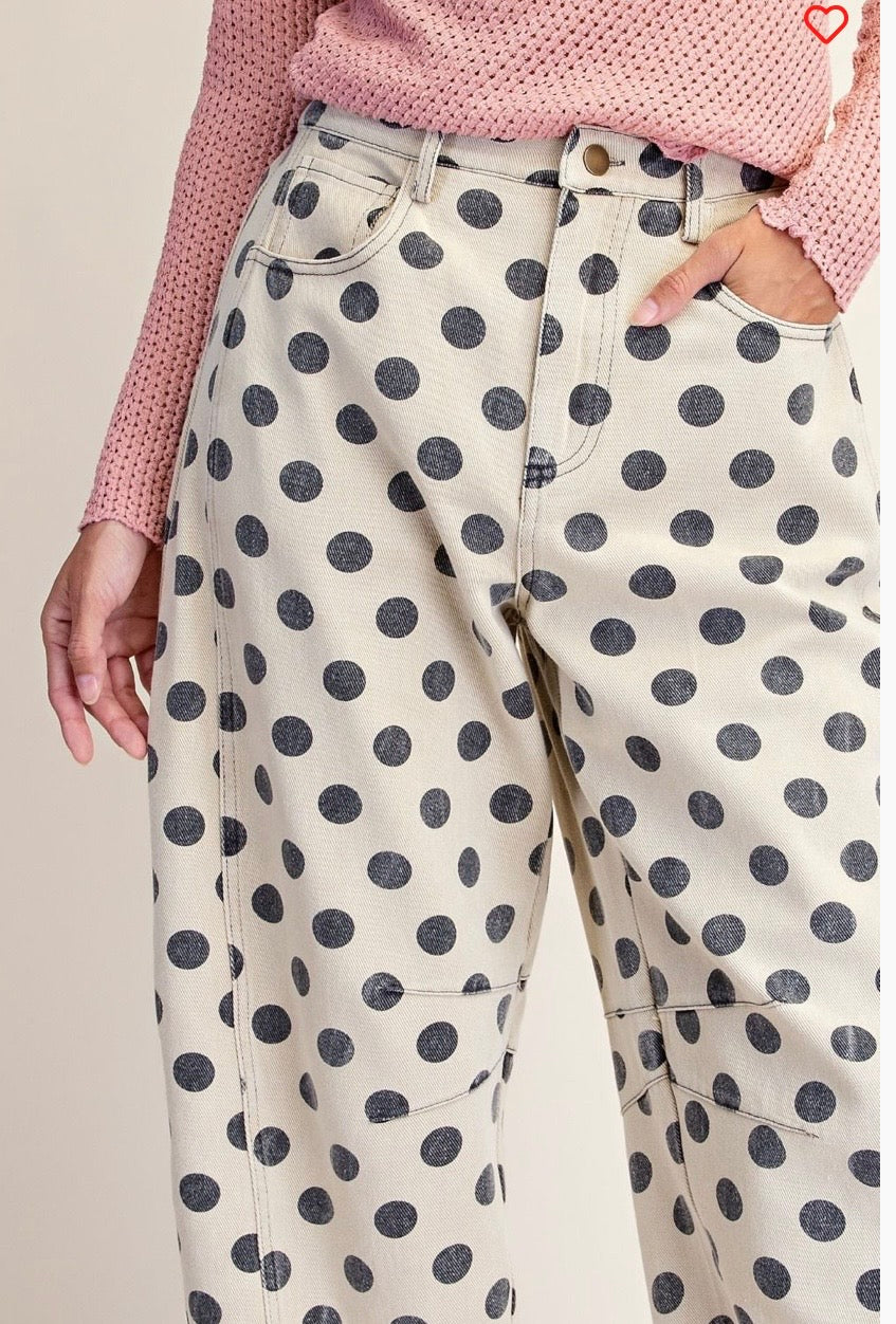 Easel polka dot jeans