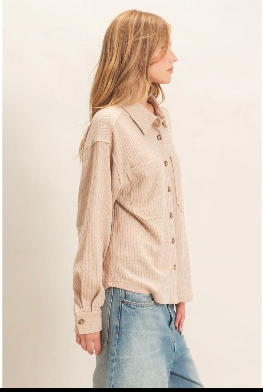 Corduroy button up shirt