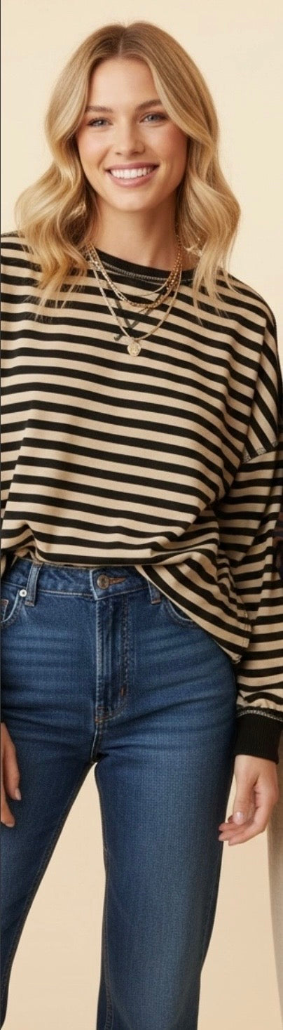 Striped crewneck