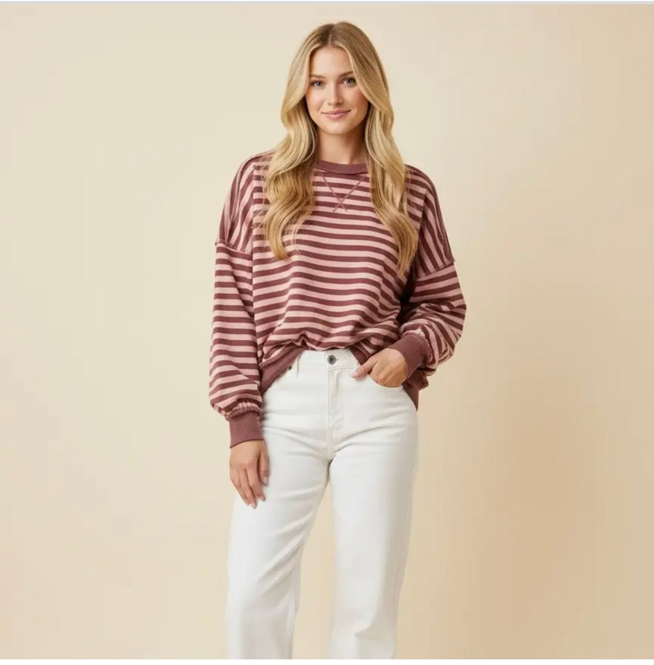 Striped crewneck