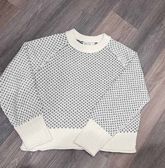 Cream/black sweater