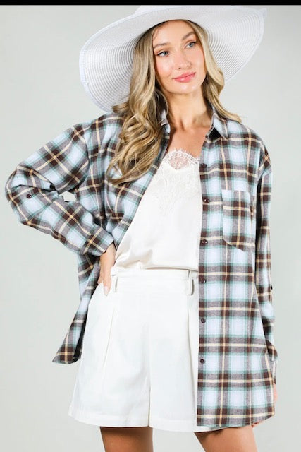 Oversized flannel shirt
