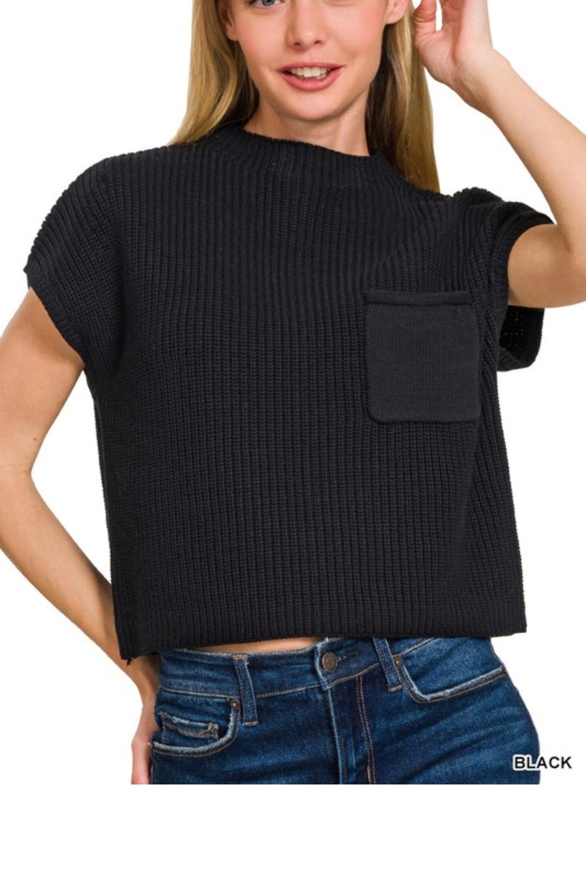 ss sweater with pocket
