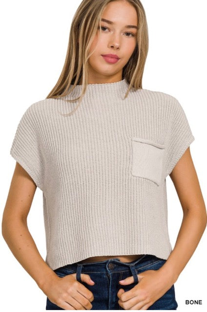 ss sweater with pocket