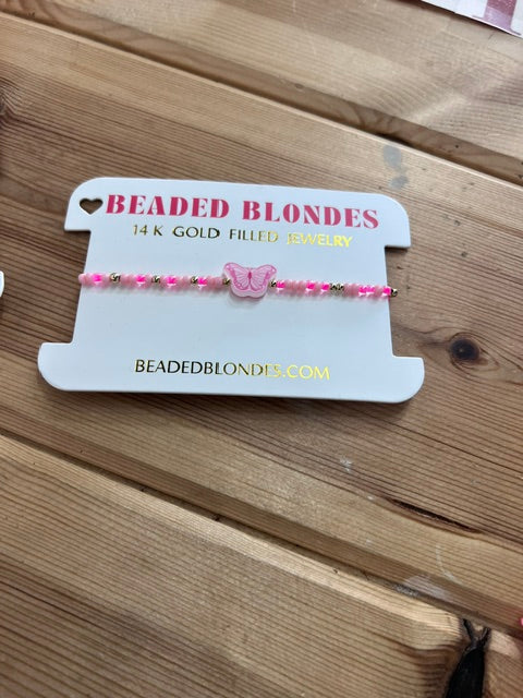 Beaded Blondes Butterfly bracelet