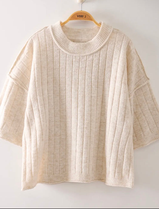 Ribbed texture sweater