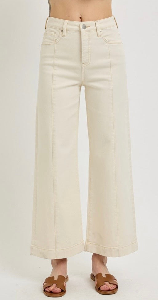 Gina High rise crop wide pants