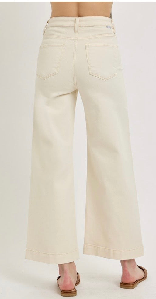 Gina High rise crop wide pants