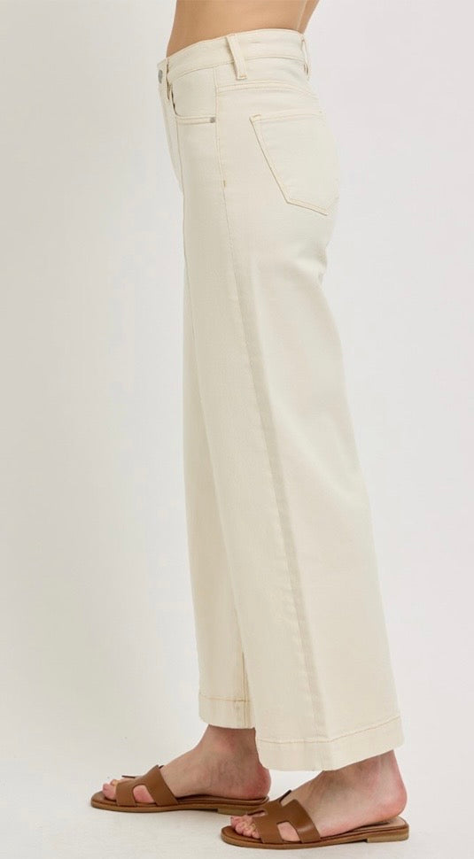 Gina High rise crop wide pants
