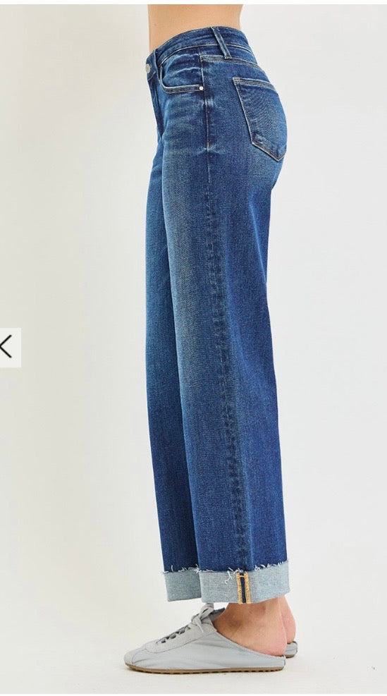 Peyton Mid rise straight ankle cuff