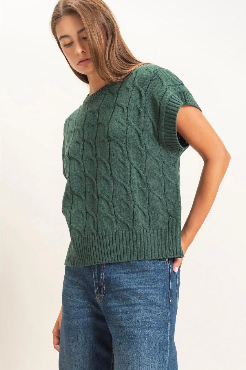 Dark green sweater vest
