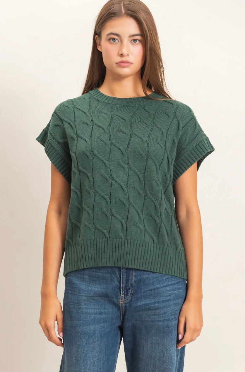 Dark green sweater vest