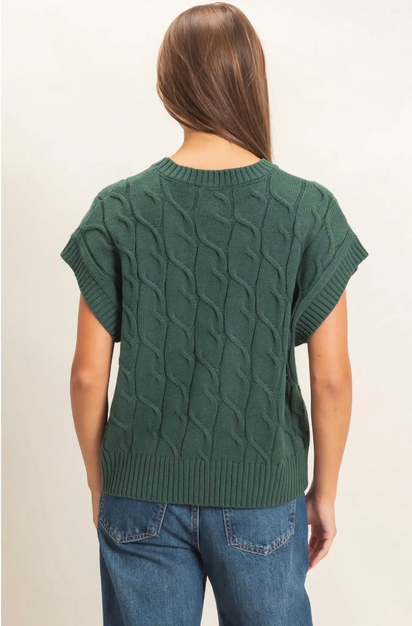 Dark green sweater vest