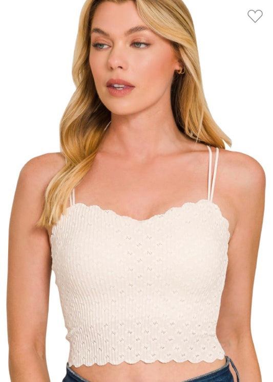 Seamless lace bralette