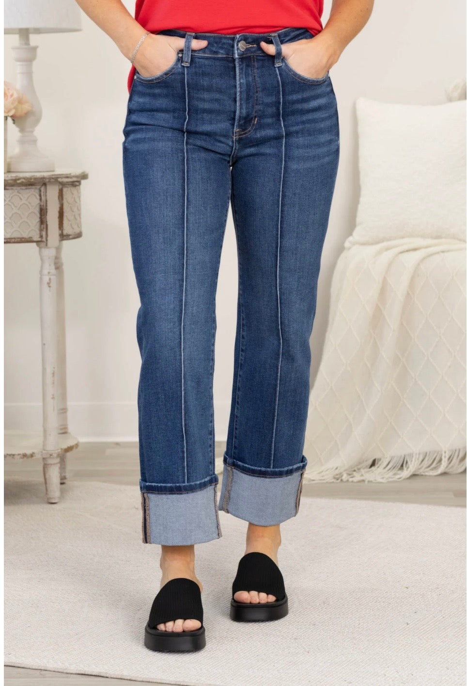 Risen dark wash ankle