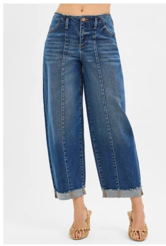 Peyton High Rise Barrel jean