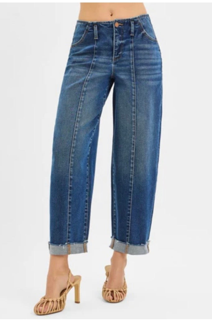 Peyton High Rise Barrel jean
