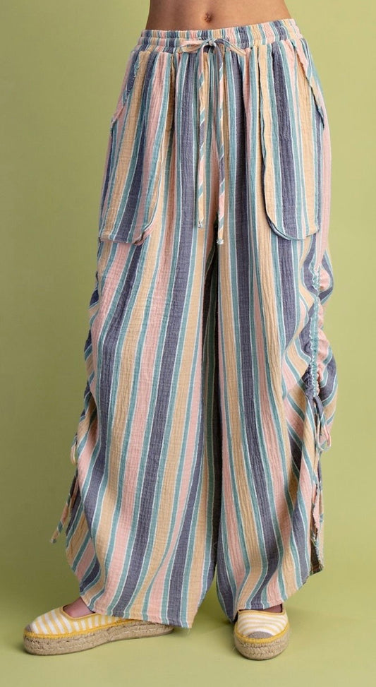 Easel multicolor stripe pant
