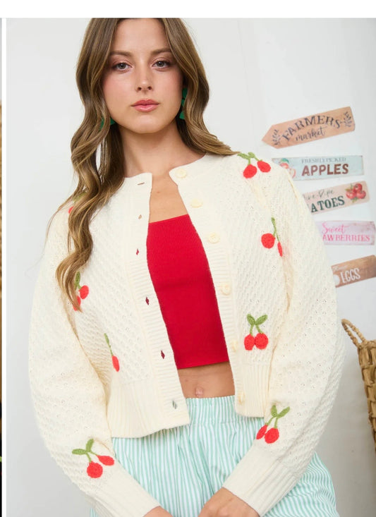 Cherry cardigan