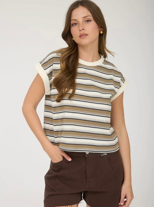 Stripe sleeveless top