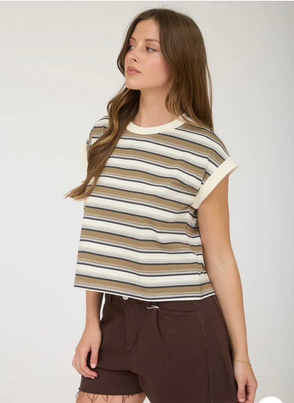 Stripe sleeveless top