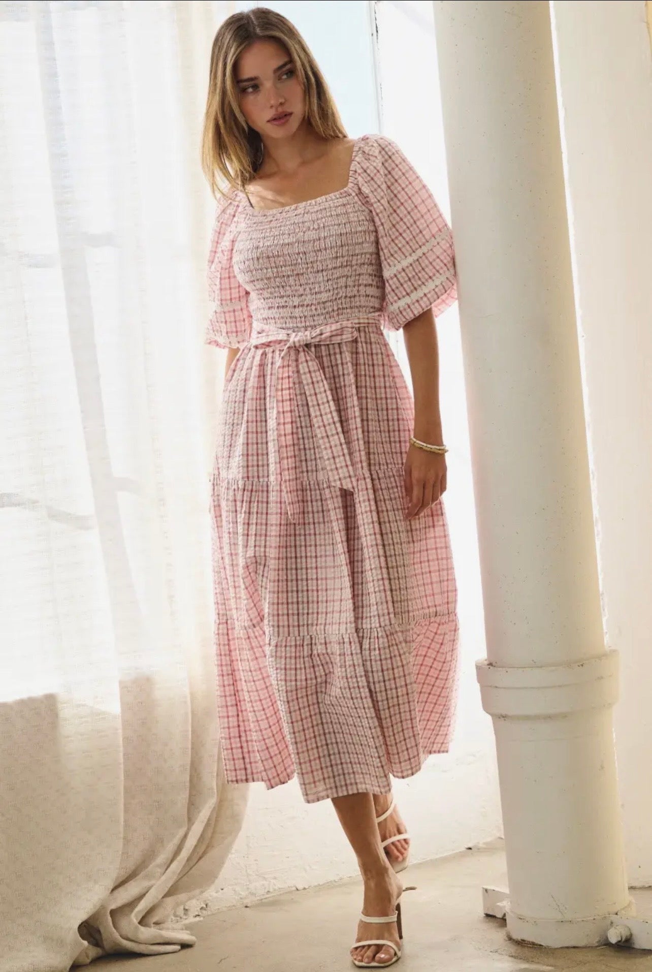 Smocked bodice dress