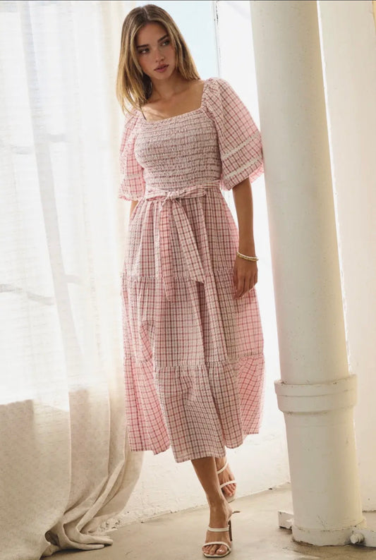 Smocked bodice dress