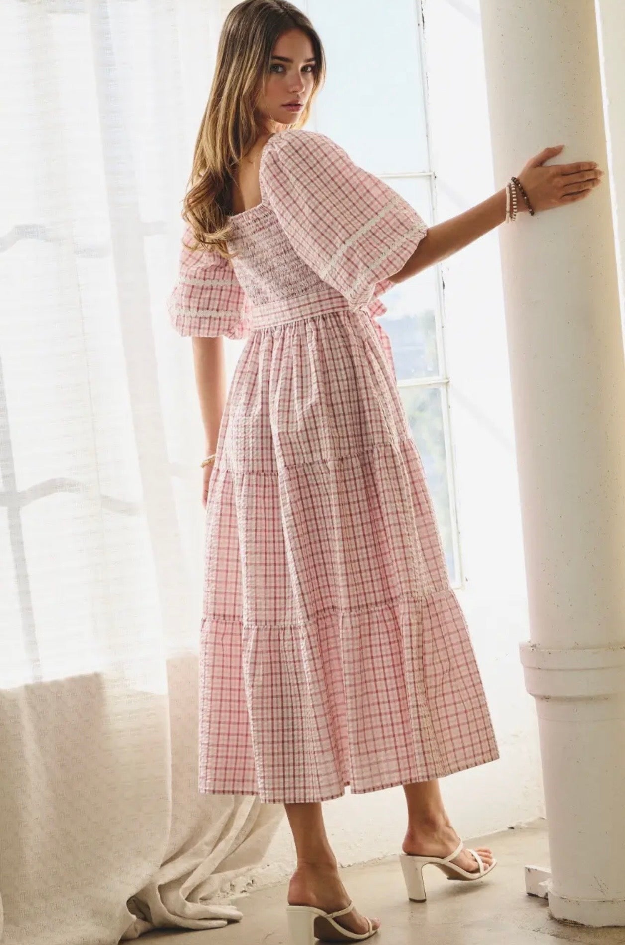 Smocked bodice dress