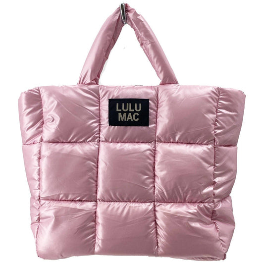 Girlie Girl Originals - MP-8273 Large Puffer Metallic Handbag-Rose Gold