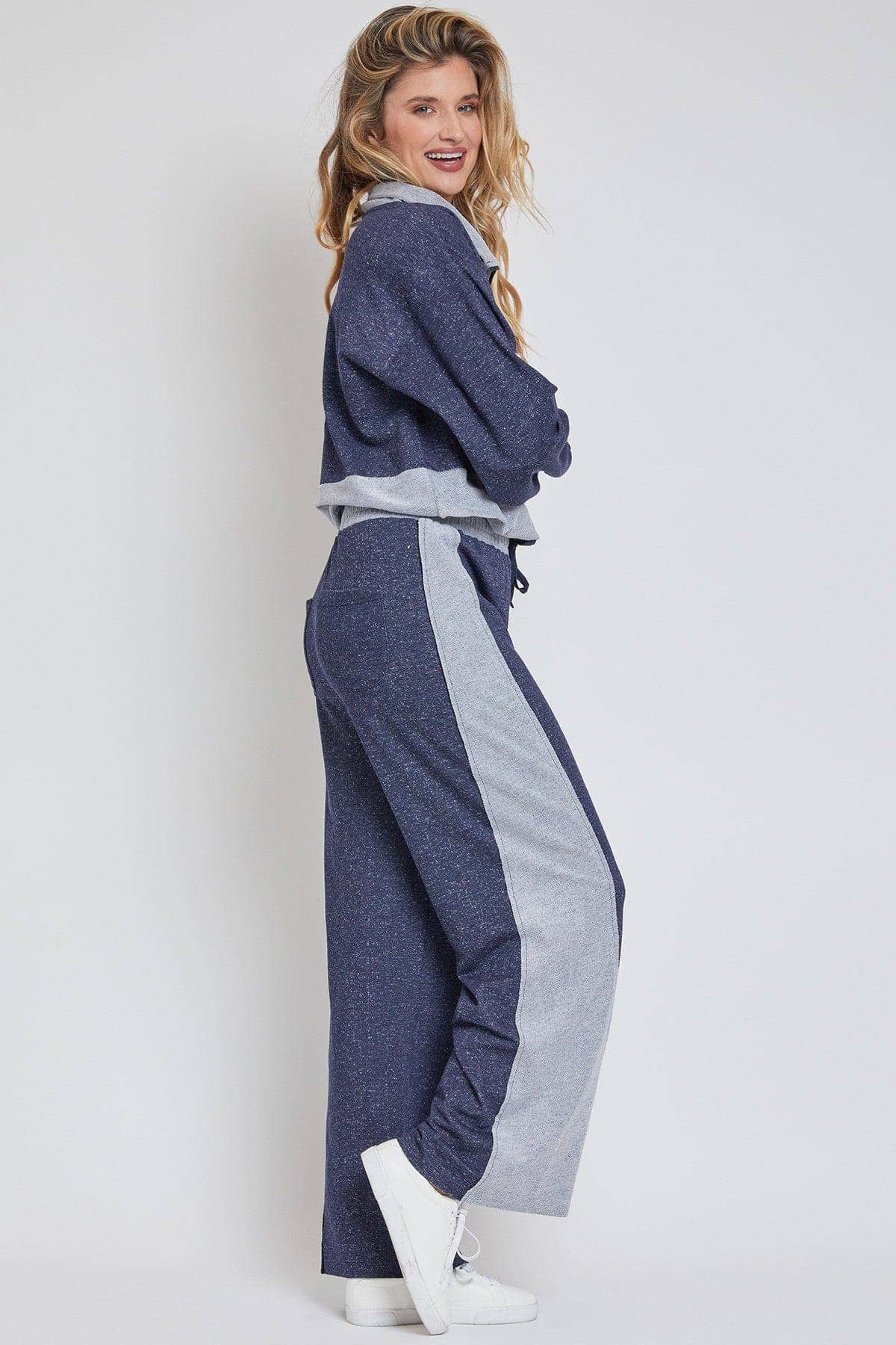 Pull On Wide Leg Pant with Raw Edge Hem-WP896RT