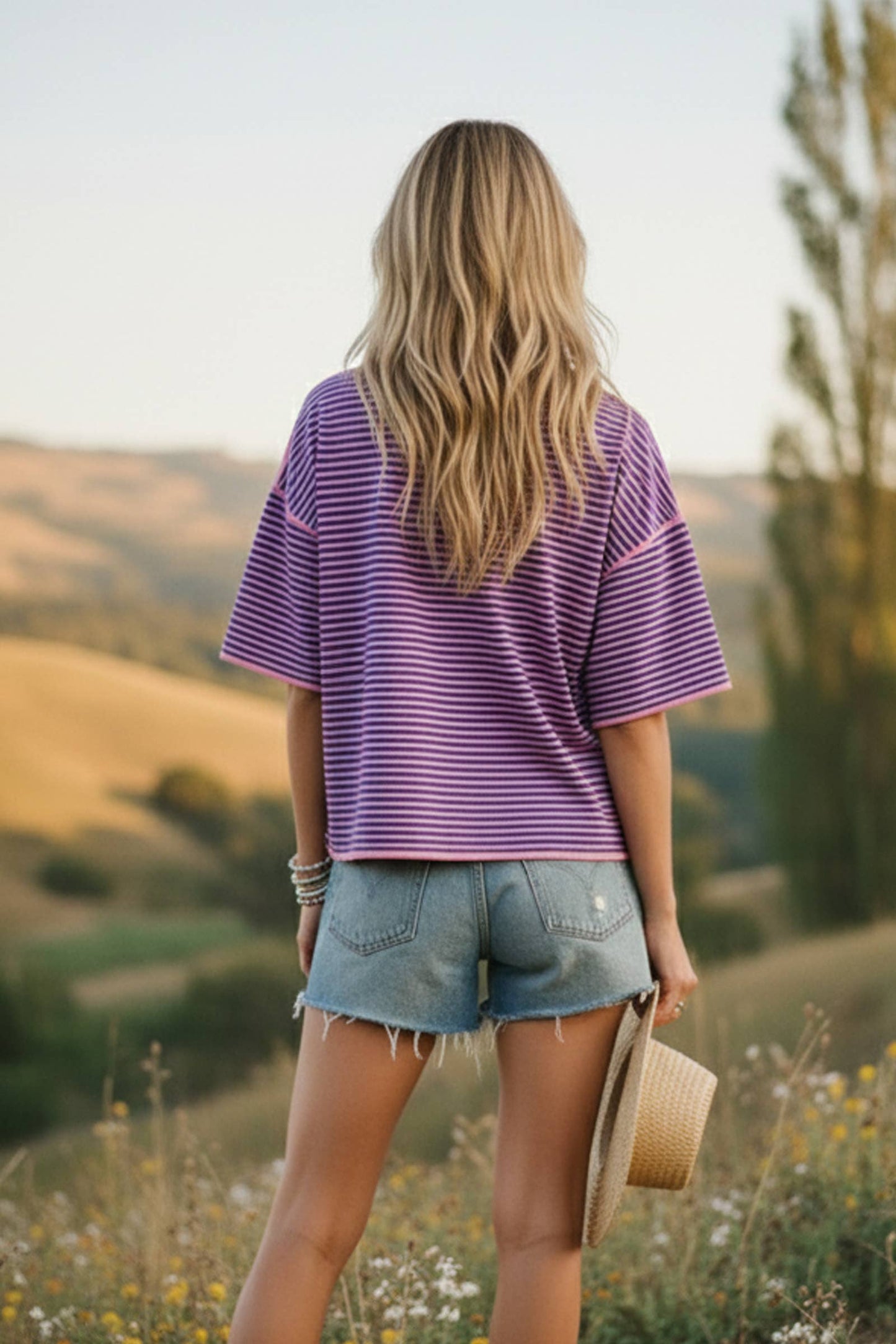 Striped Oversized Knit Top
