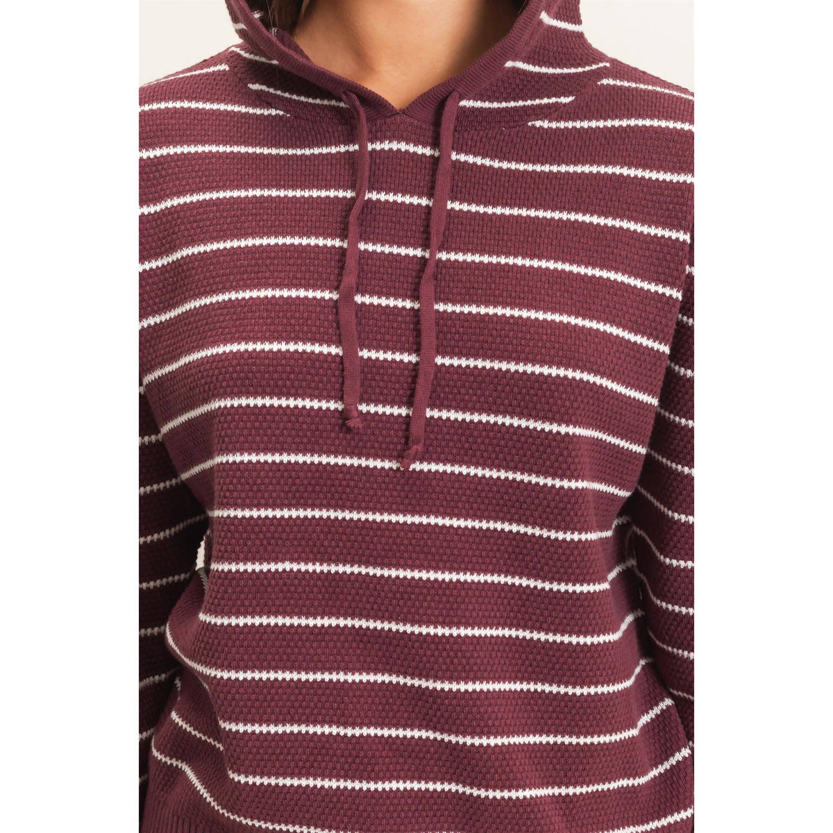 Double Zero - Striped Hooded Sweater