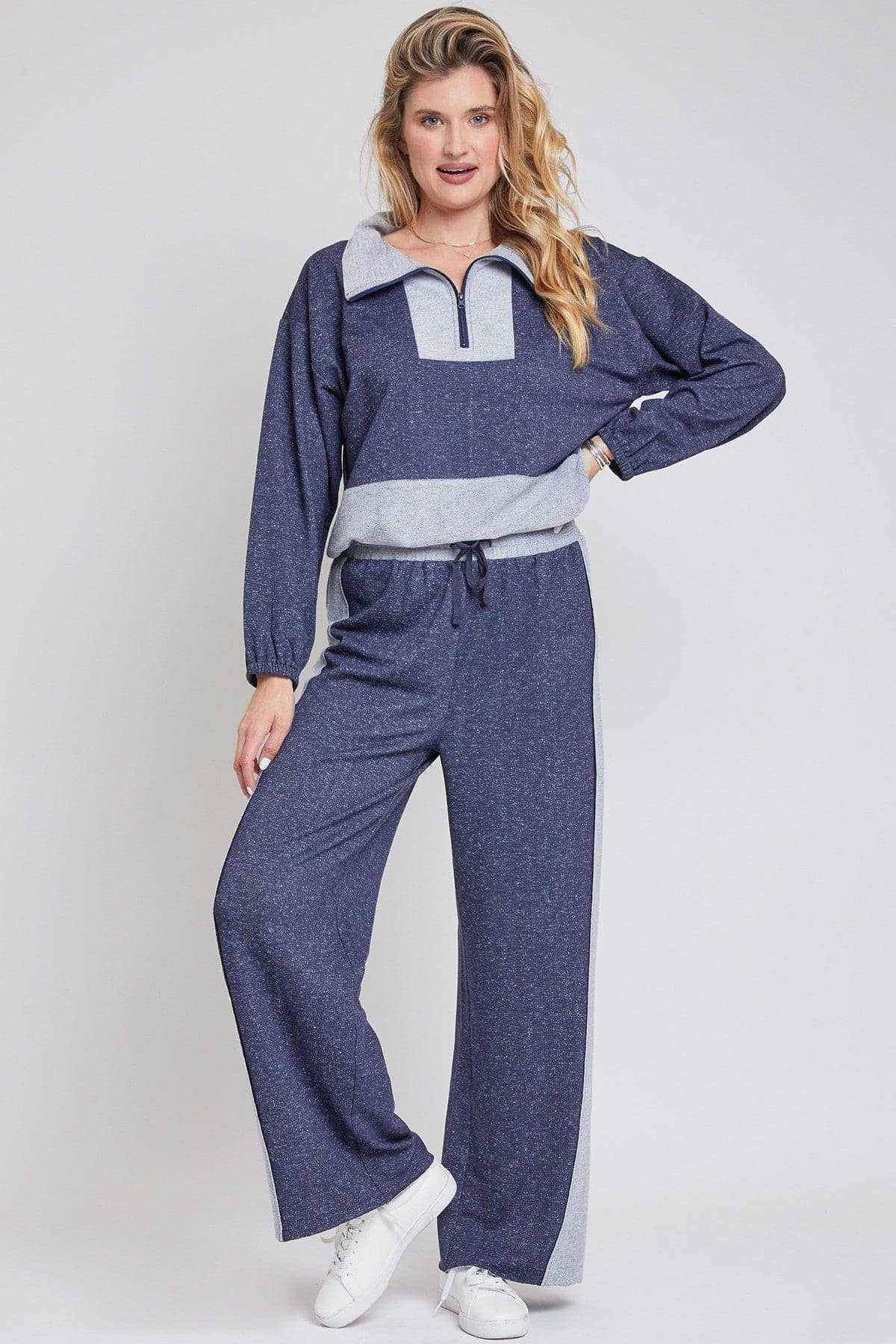 Pull On Wide Leg Pant with Raw Edge Hem-WP896RT