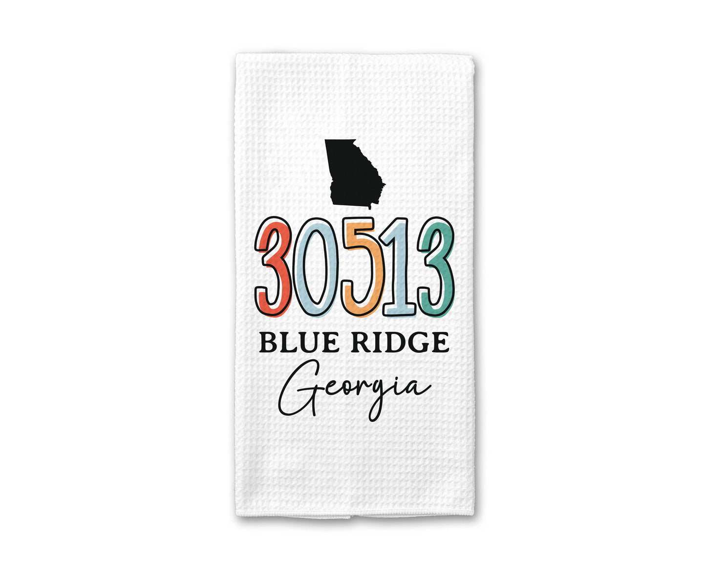 Custom Localization Dish Towel, Zip Code City State State