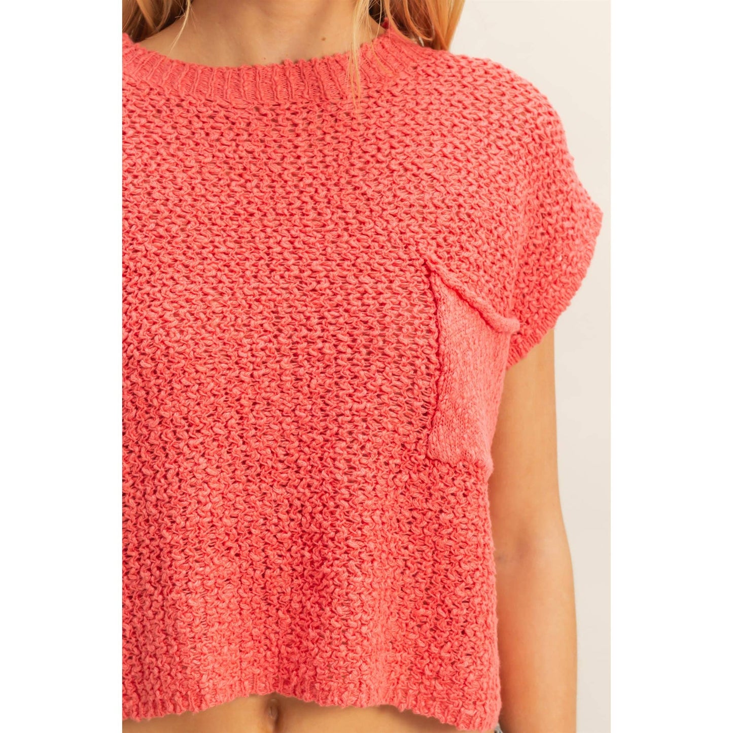 Pocket Detail Sweater Top