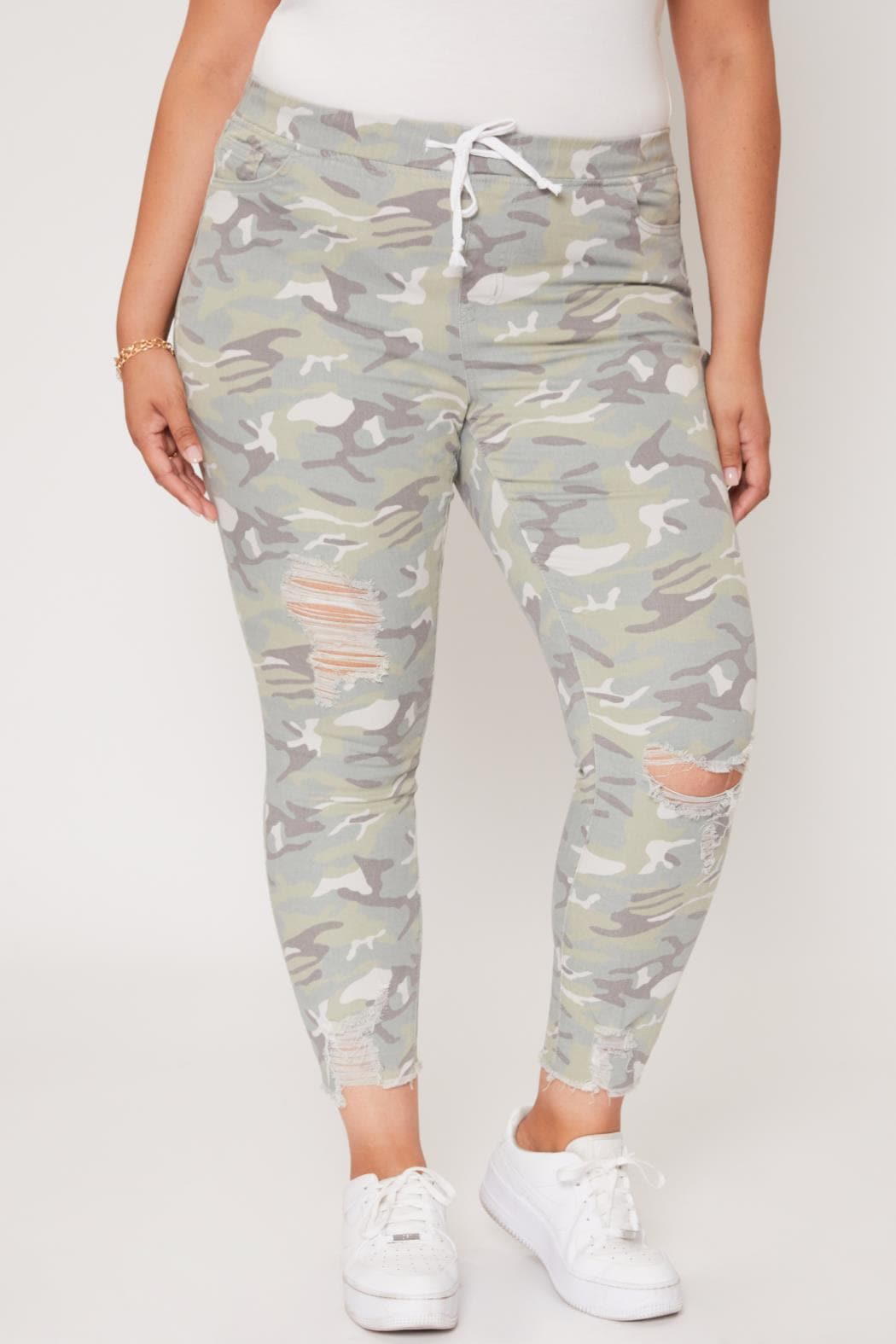 Plus Size High Rise Ankle Jogger-XP961121