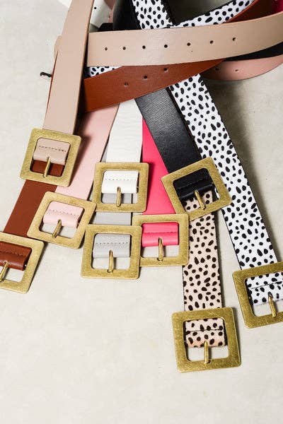 JOSSLYN by wall to wall - CLASSIC OVERSIZED SQUARE BUCKLE BELTS | 40BT604