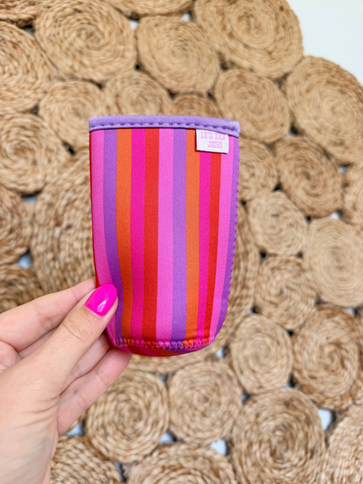 It's Tex Jess - Slim Can Sleeve-Sunset Stipes