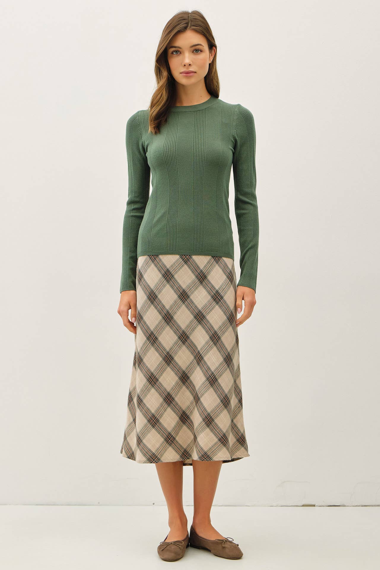 BASIC PATTERNED KNIT SWEATER