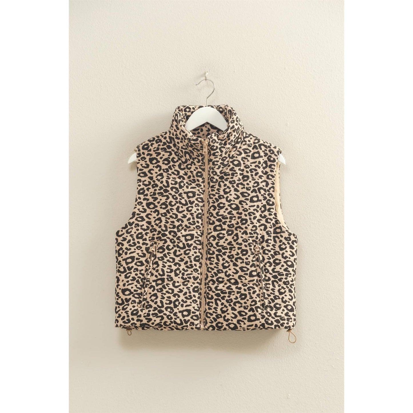 Leopard Print Puffer Vest