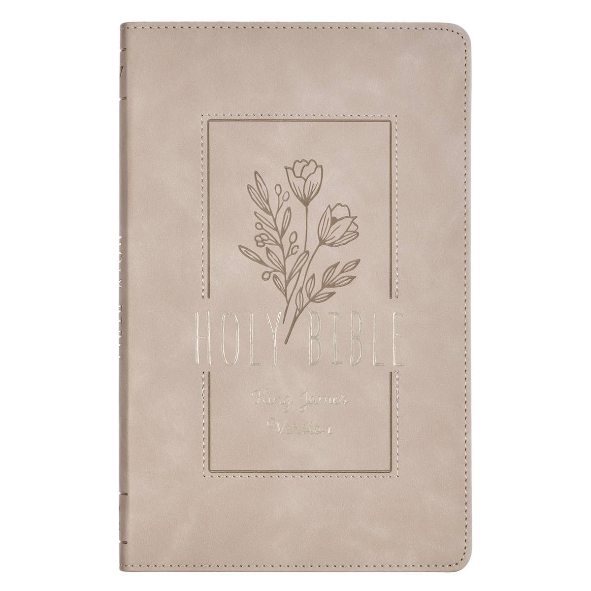 KJV Bible Gift Edition Faux Leather Taupe