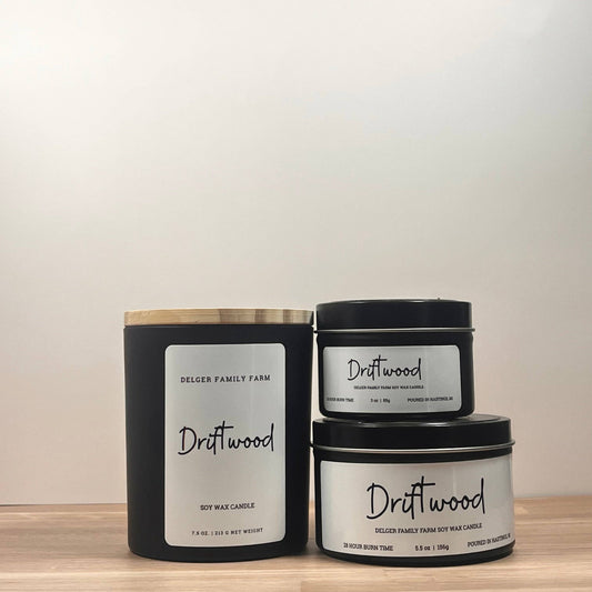 Delger Family Farm - Driftwood Soy Candle | Clean Fragrance Farmhouse Candle