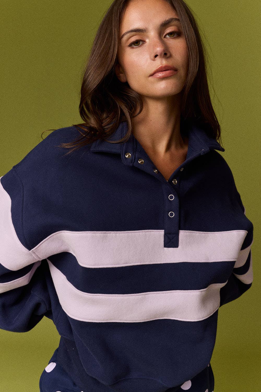 Lottie Stripe Rugby Pullover