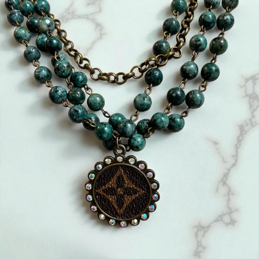 Junk And The Gypsy - African Turquoise Jasper Layered Necklace
